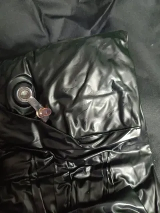 Puf gonfiabile da esterno per campeggio grigio