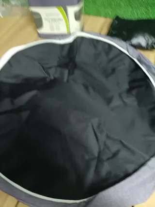 Puf gonfiabile da esterno per campeggio grigio