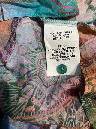 Blusa ERFO Algodón y Seda Talla M