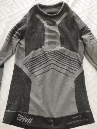 Camiseta térmica Crivit gris/negra Talla L