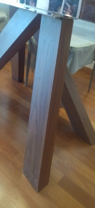 Mesa Comedor Nacher Cristal y Madera