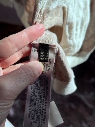 cárdigan de rayas beige y blanco massimo dutti