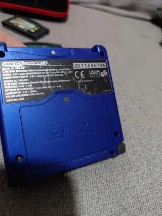 Game boy advance gba sp azul