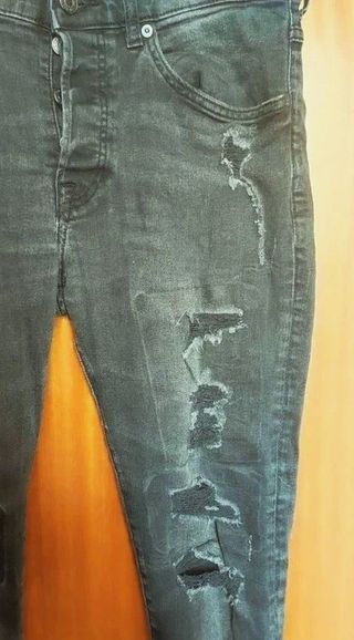 Vaqueros Skinny H&M Rotos Negro Hombre W32