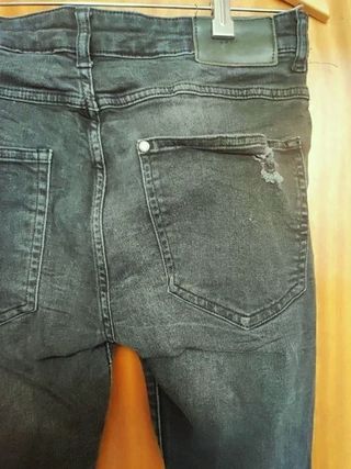 Vaqueros Skinny H&M Rotos Negro Hombre W32