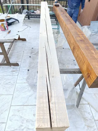 Viga de madera construcción