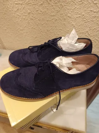 Zapatos Tizzas niño azul marino