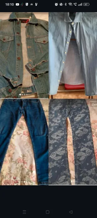 Lote Ropa Vaquera: Cazadora, Blusa y Pantalones