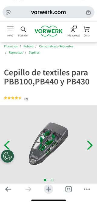 Kobold VB100 Módulo Textil y Colchón