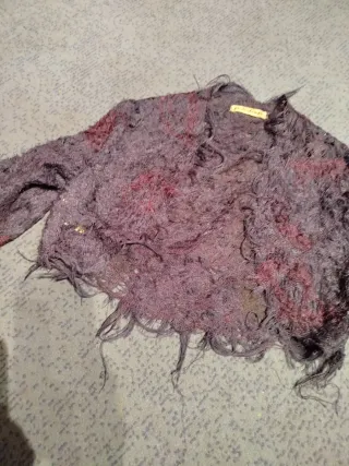 Vestido raso y lana con torera