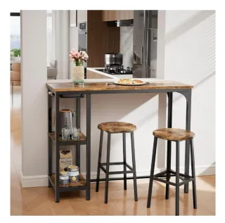 Mesa Bar Alta con 2 Taburetes