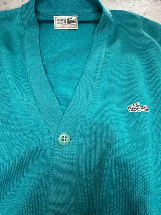 Cárdigan Lacoste Vintage Verde Talla M
