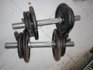Mancuernas ajustables con discos 16 kg en total