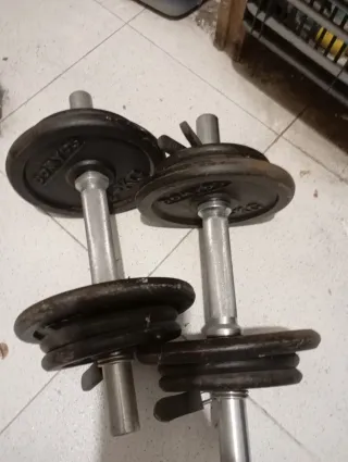 Mancuernas ajustables con discos 16 kg en total