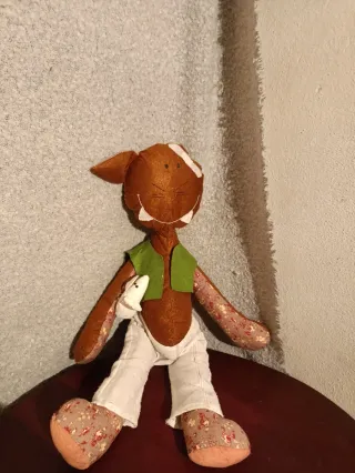 Muñeco Artesanal Gato y Ratón Único