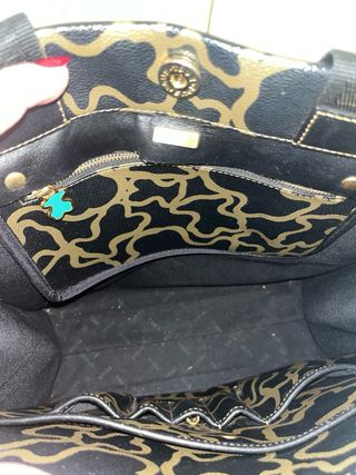 Bolso Tous Piel Negro y Marrón