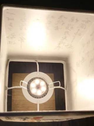 Candeeiro Japonês Tecido e Madeira