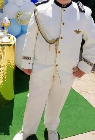 Traje Comunión Amaretto Blanco y Dorado