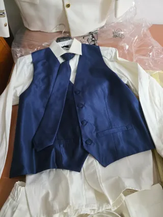 Traje Comunión Amaretto Blanco y Dorado