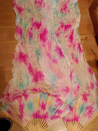 Abanicos para danza multicolor + traje