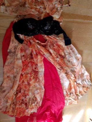 Abanicos para danza multicolor + traje