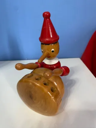 Portapenne Pinocchio in legno