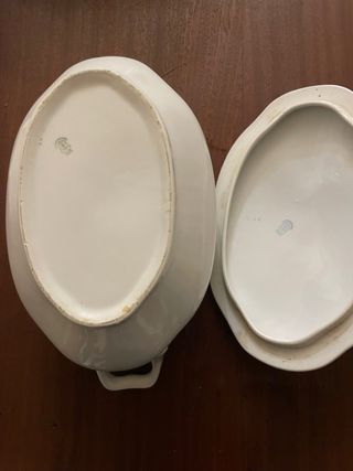 Zuppiera ovale vintage porcellana Cecoslovacca