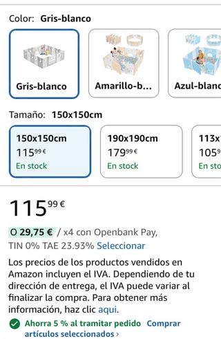 Parque infantil corralito corral niños juego