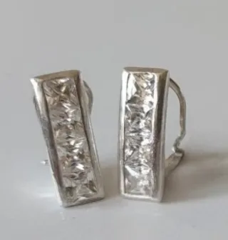 Conjunto Anillo y Pendientes Plata Ley Circonitas