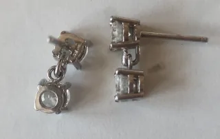 Anillo y Pendientes Plata Ley Circonitas y perlas