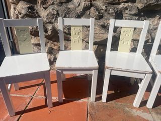 Pack 5 Sillas Infantiles Madera