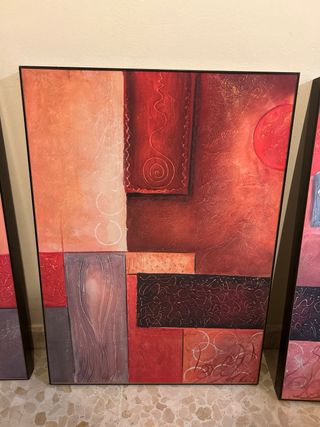 Set di 3 quadri astratti per soggiorno