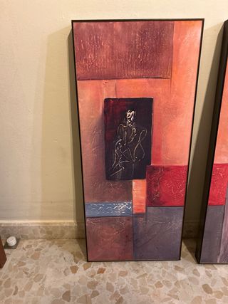 Set di 3 quadri astratti per soggiorno