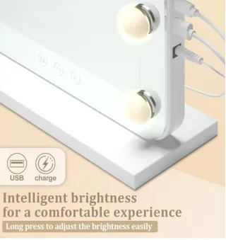 Espejo Maquillaje con Luz LED 80x62cm