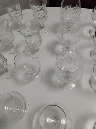 Lote de copas de cristal