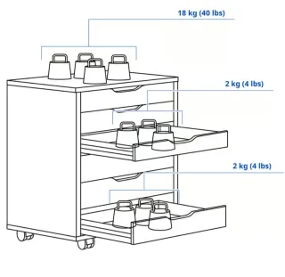 Cajonera Gris 6 Cajones