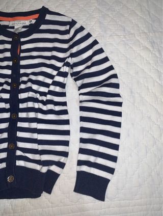 Chaqueta H&M rayas azul/blanco T.146/152