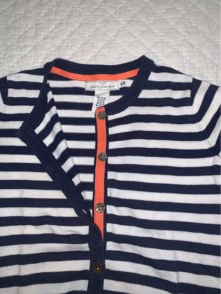 Chaqueta H&M rayas azul/blanco T.146/152