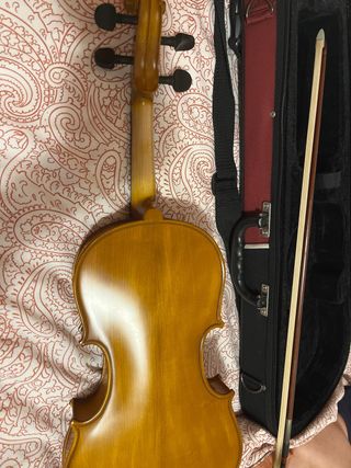 Viola con arco y estuche, para principiantes.