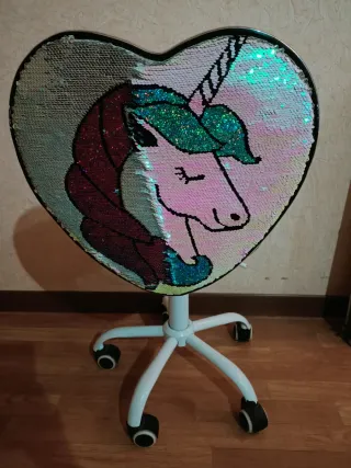 Silla Escritorio Corazón Blanca