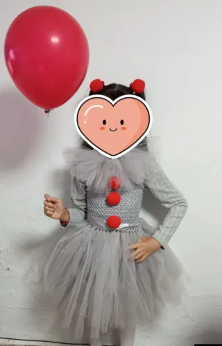 Disfraz Payaso Niña SIN GLOBO,ideal 8 a 10 años