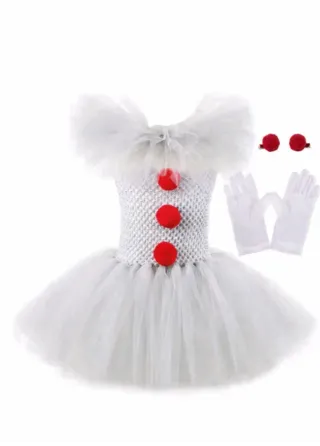 Disfraz Payaso Niña SIN GLOBO,ideal 8 a 10 años