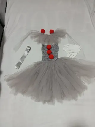 Disfraz Payaso Niña SIN GLOBO,ideal 8 a 10 años