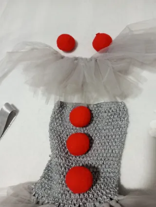 Disfraz Payaso Niña SIN GLOBO,ideal 8 a 10 años