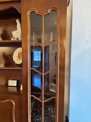 Mueble de salón vintage madera oscura