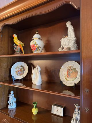 Mueble de salón vintage madera oscura