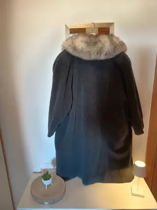 Cappotto Lana Kara Collo Pelliccia Tg Xxl