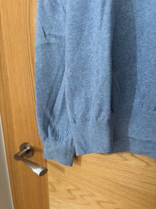 Jersey Tommy Hilfiger Azul Cuello Pico Hombre L