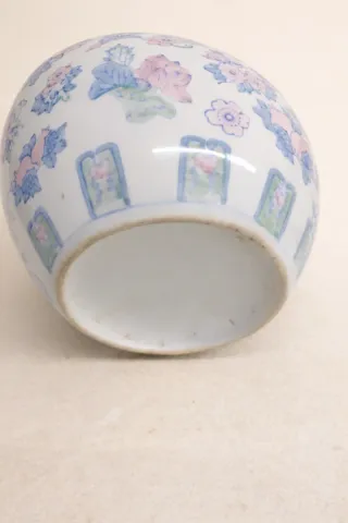 ( 1 )Jarrão de cerâmica azul e branco