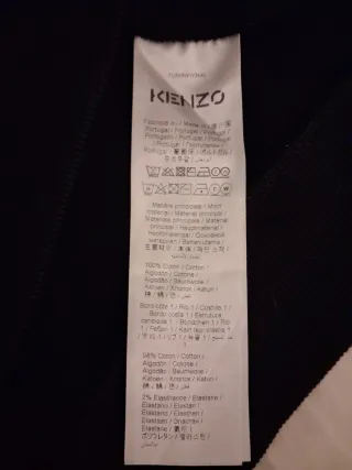 Kenzo Sudadera Negra con logo en azul bordado
